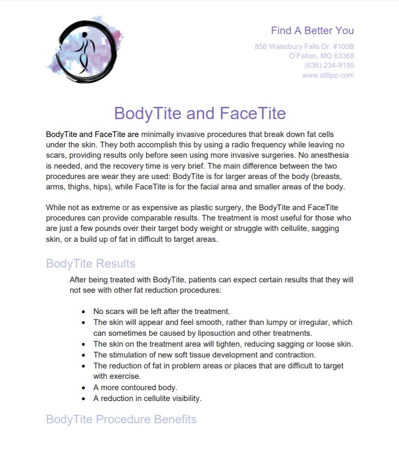 bodytite and facetite ebook cover