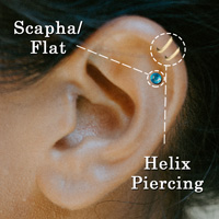 Ear Cartilage Piercing (Helix or Scapha/Flat)Example