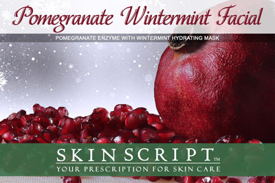 The pomegranate wintermint facial by skinscript is available at Find A Better You med spa.