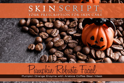 The pumpkin robusta facial by skinscript is available at Find A Better You med spa.
